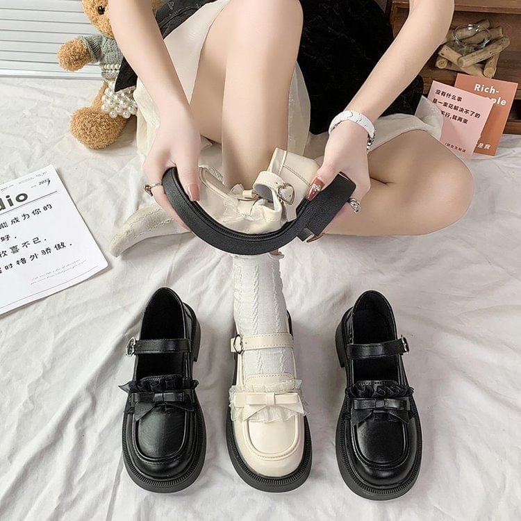 Platform Mary Jane Bow Shoes