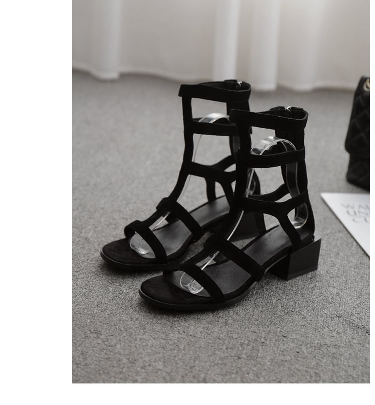 Sandals Suede Faux Gladiator