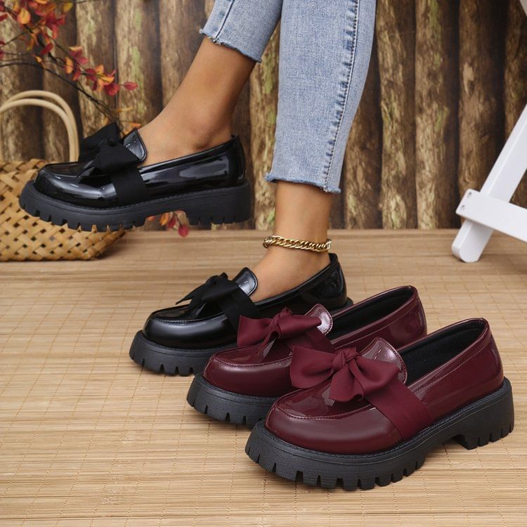Platform Bow Loafers