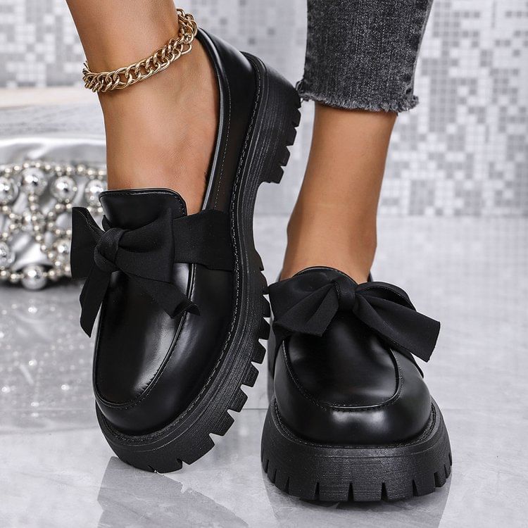 Platform Bow Loafers