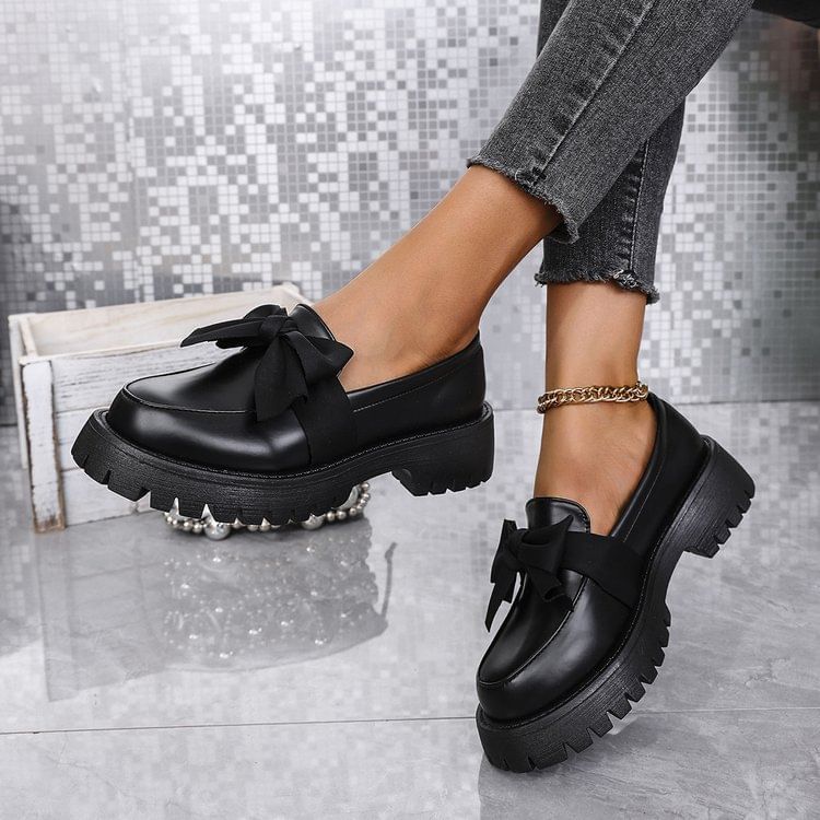 Platform Bow Loafers