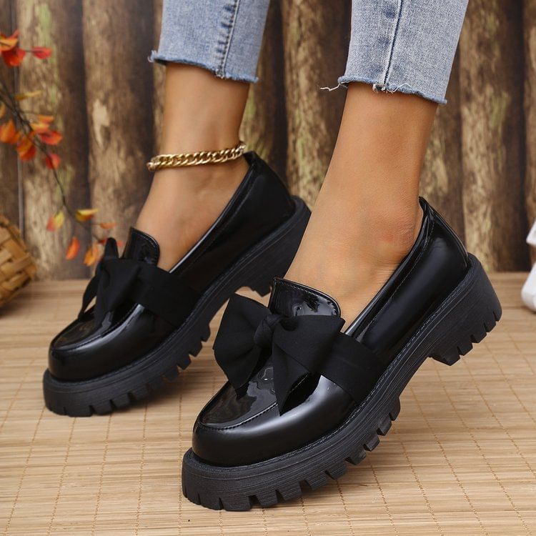 Platform Bow Loafers