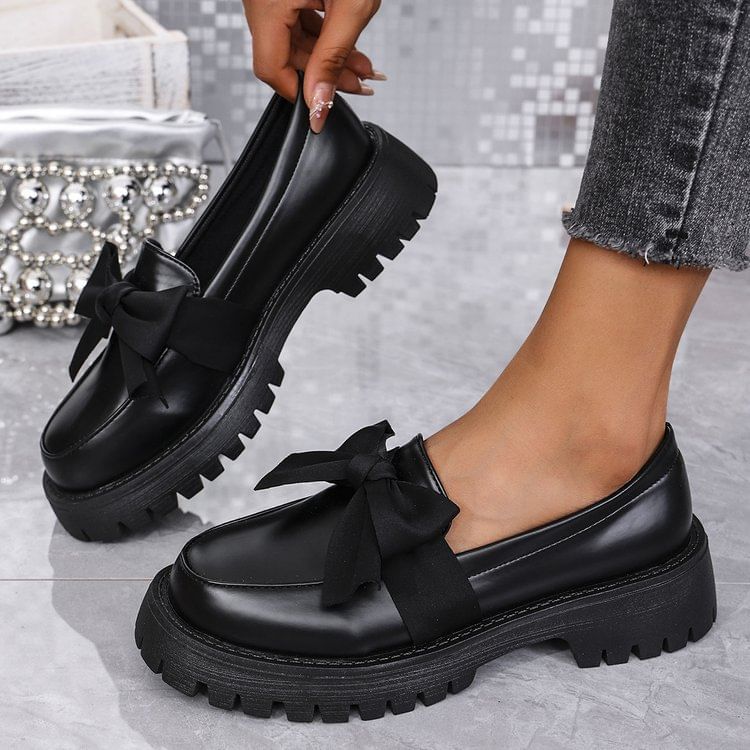 Platform Bow Loafers