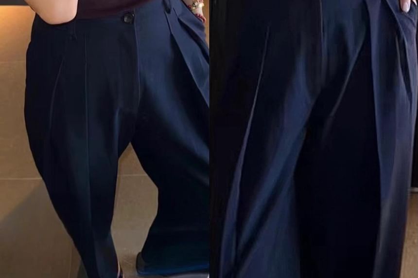 Slim Plain Top Scoop Neck Fit Cap-Sleeve Knit