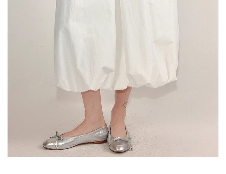 Paperbag Plain Elastic Midi Waist Skirt