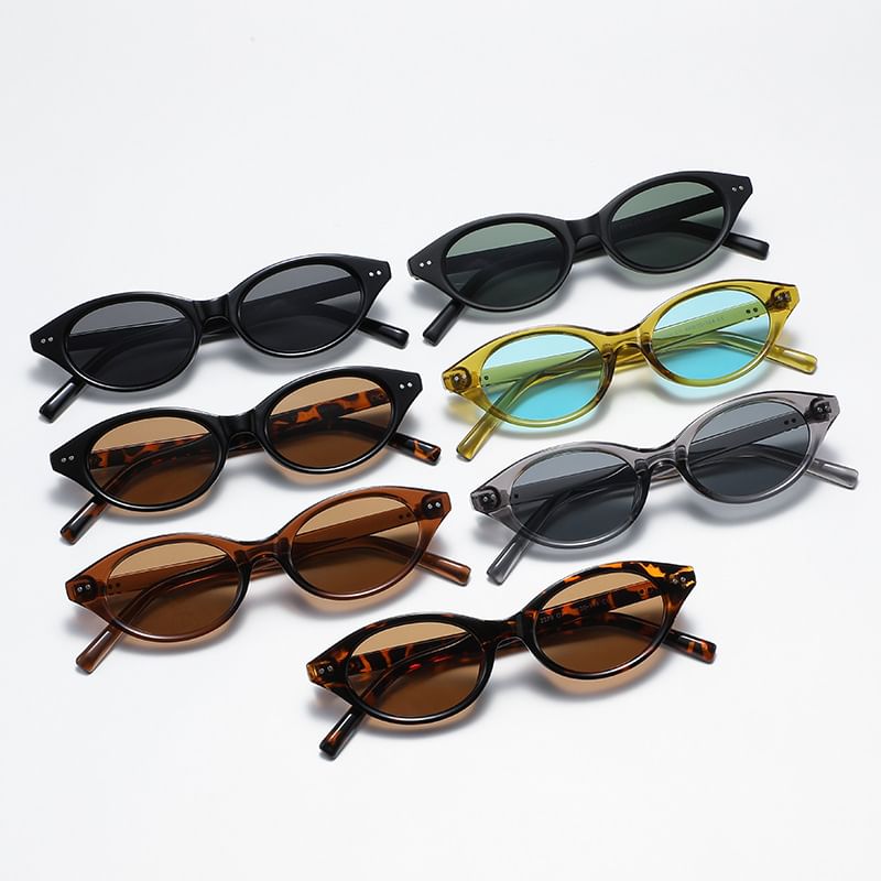 Oval Translucent Sunglasses