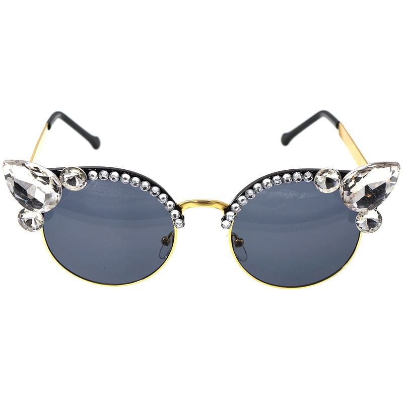 Sunglasses Floral Rhinestone