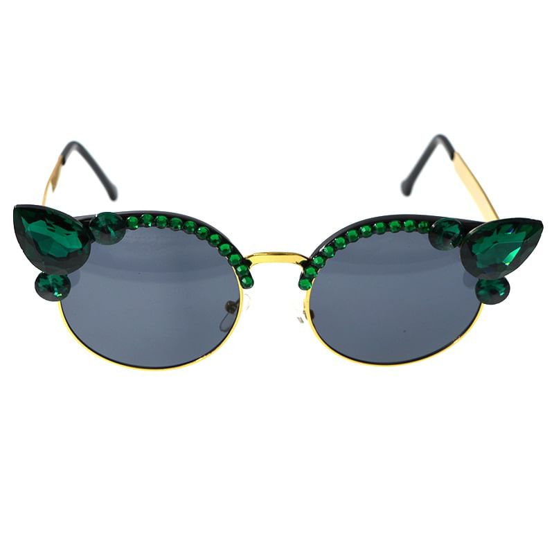 Sunglasses Floral Rhinestone