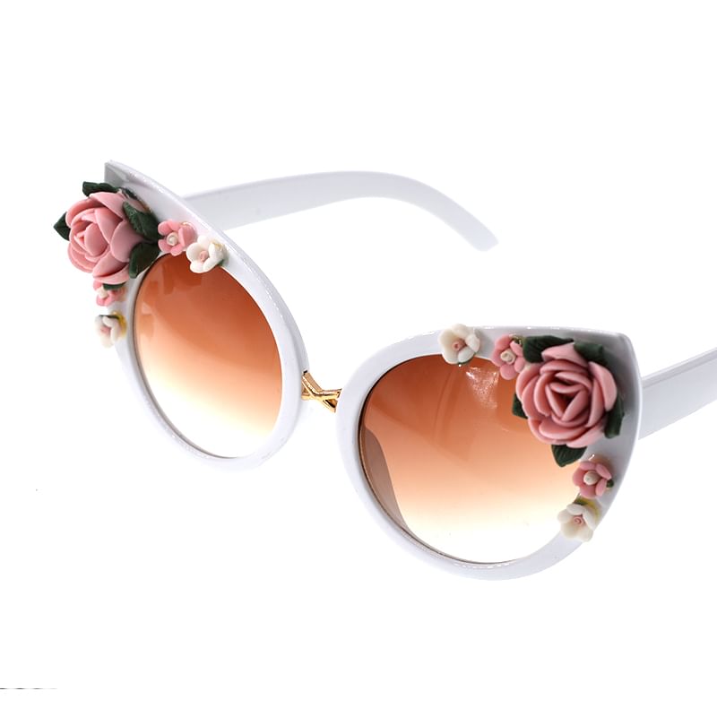 Rhinestone Sunglasses Cat Eye
