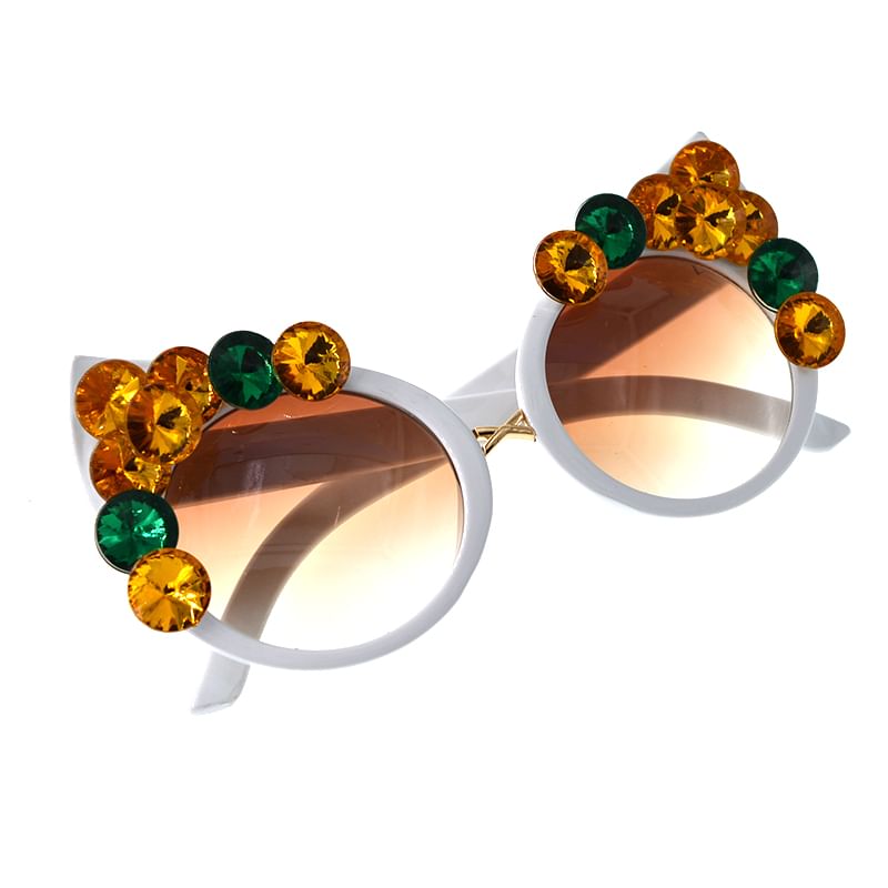 Rhinestone Sunglasses Cat Eye