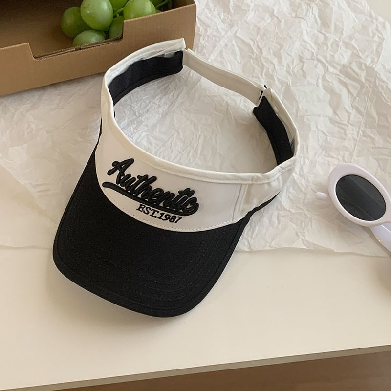 Two-Tone Visor Lettering Sun Embroidered