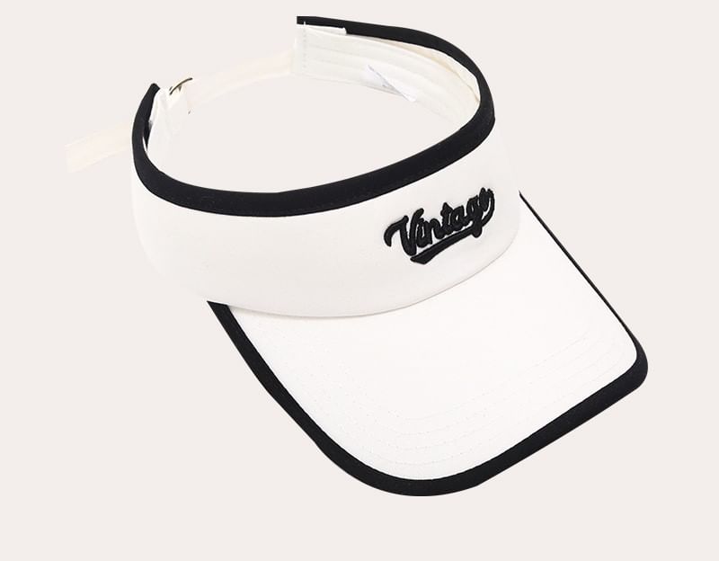 Sun Lettering Piped Visor Embroidered