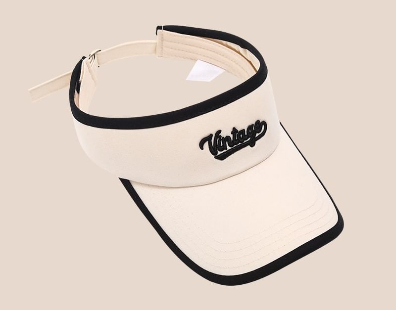 Sun Lettering Piped Visor Embroidered