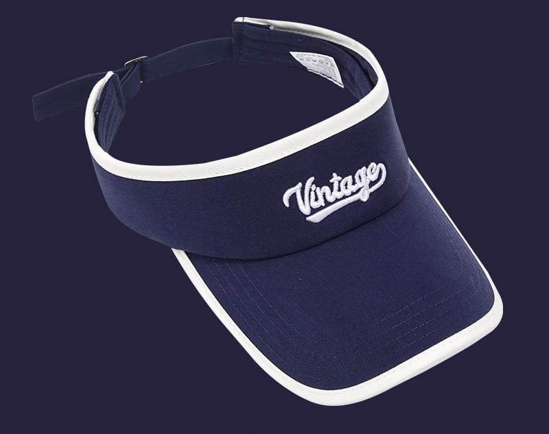 Sun Lettering Piped Visor Embroidered