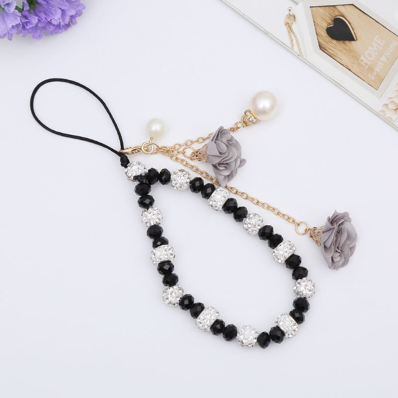 Crystal Faux Phone Floral Strap