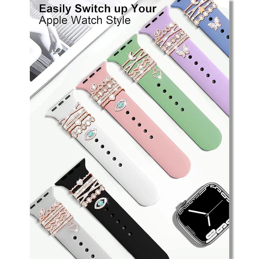 Watch for Designs) (Various Rhinestone Apple Band Charm