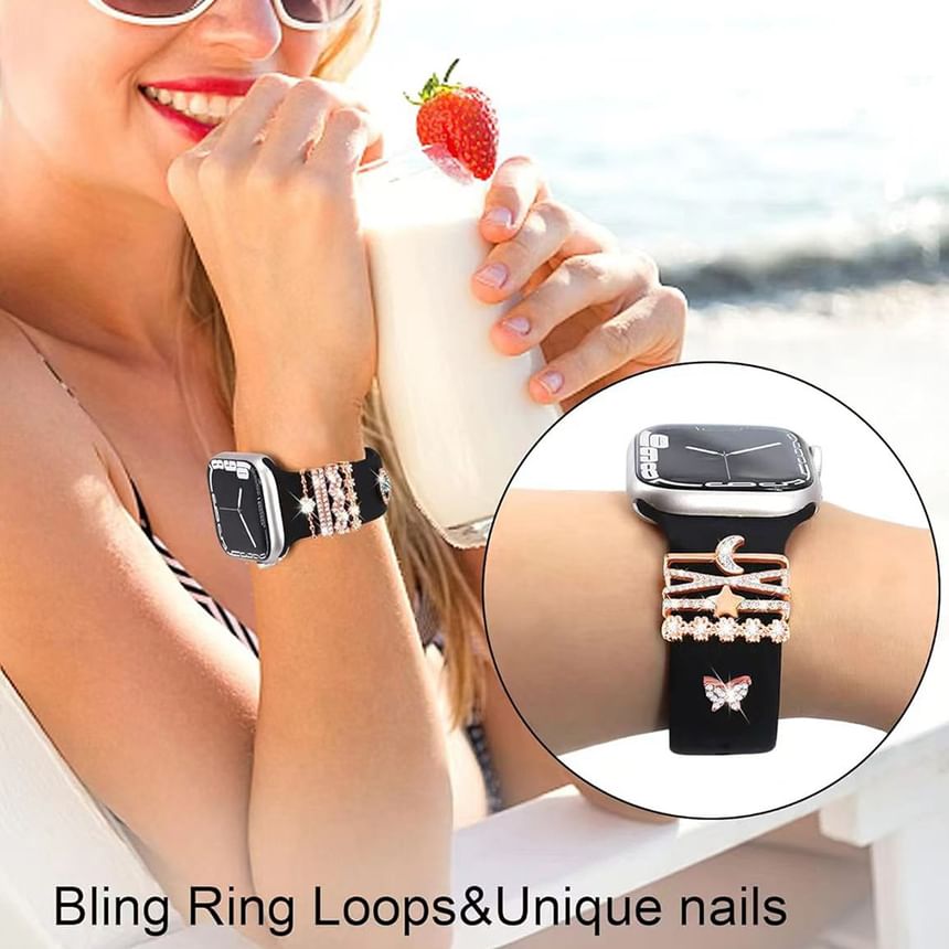 Watch for Designs) (Various Rhinestone Apple Band Charm