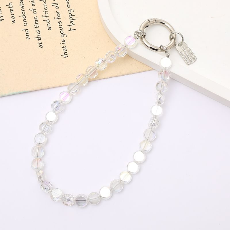 Bead Faux Crystal Strap Phone