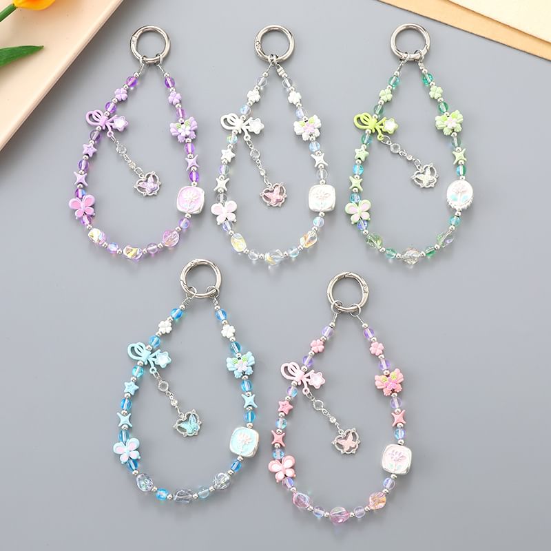 Bow Crystal Faux Strap Phone Clover