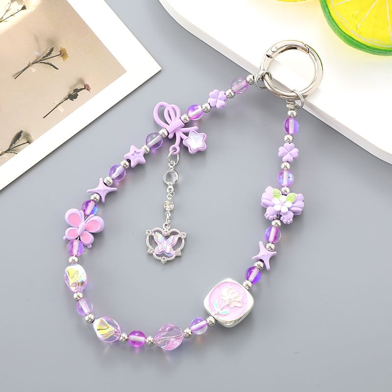 Bow Crystal Faux Strap Phone Clover