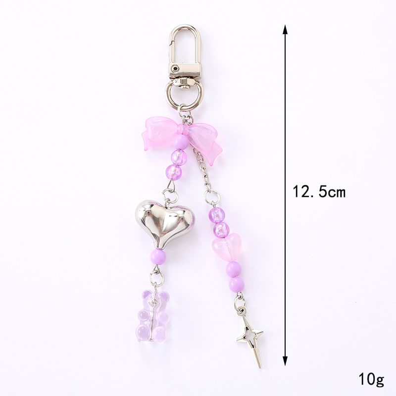 Bow Charm Phone Heart Bear