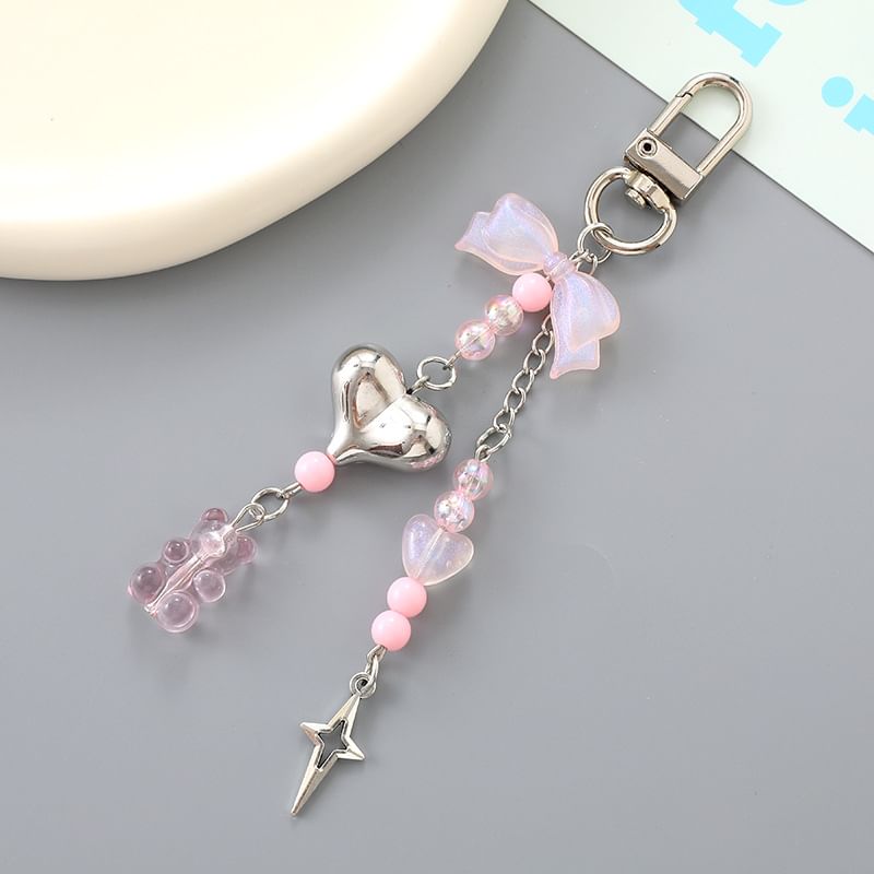 Bow Charm Phone Heart Bear