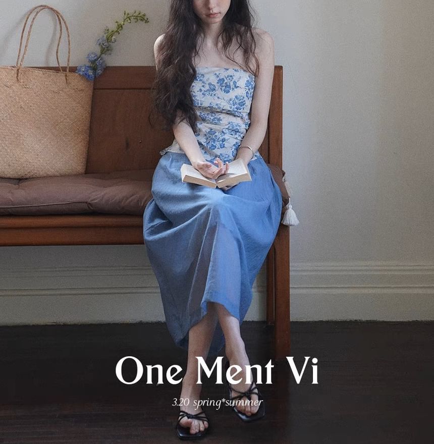 Top Sleeveless Floral Tube Print