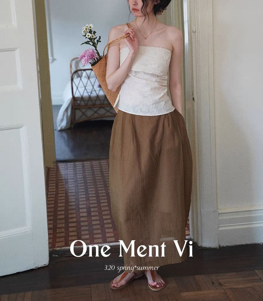 Print Sleeveless Floral Top Tube