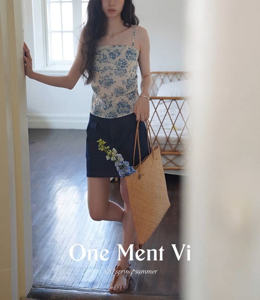 Top Sleeveless Floral Tube Print