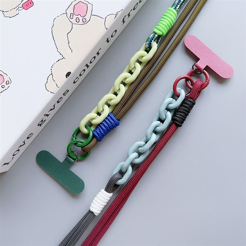 Phone Lanyard with Pad Two-Tone