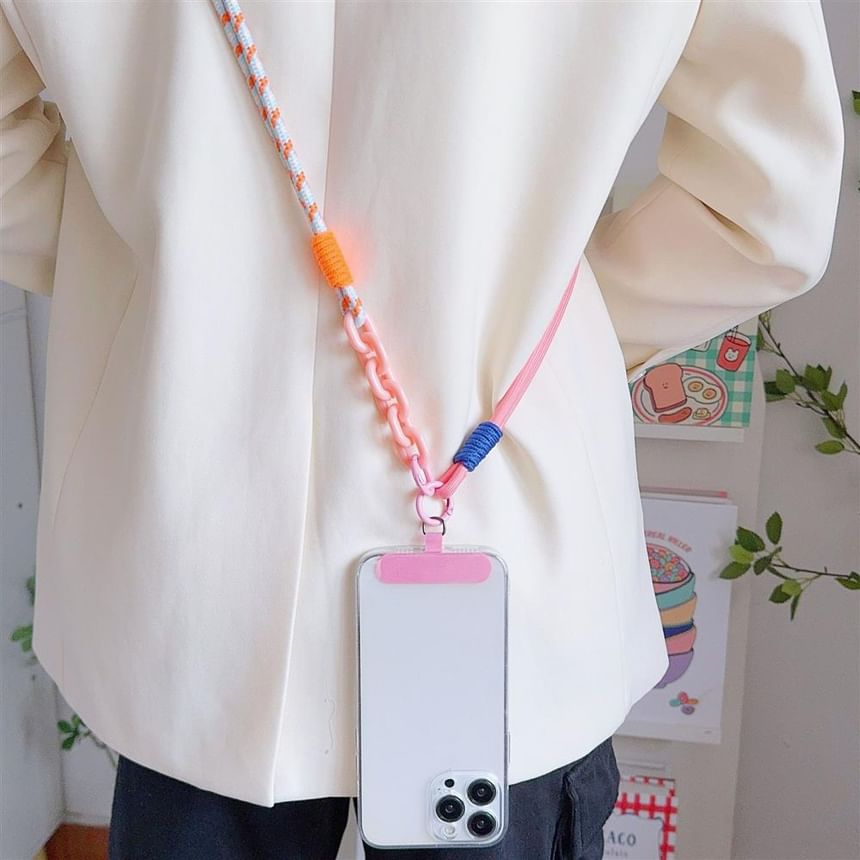 Phone Lanyard with Pad Two-Tone