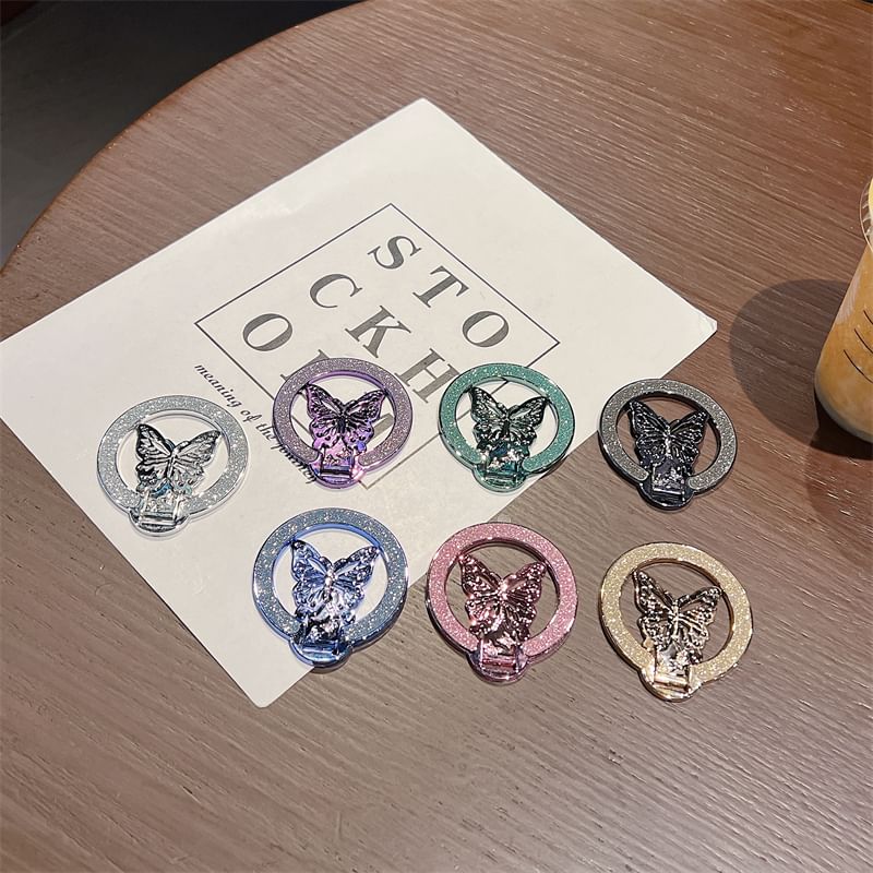 Phone Magnetic Butterfly Glitter Stand