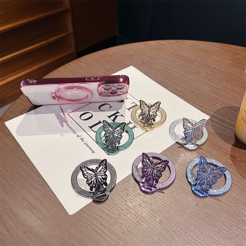 Phone Magnetic Butterfly Glitter Stand