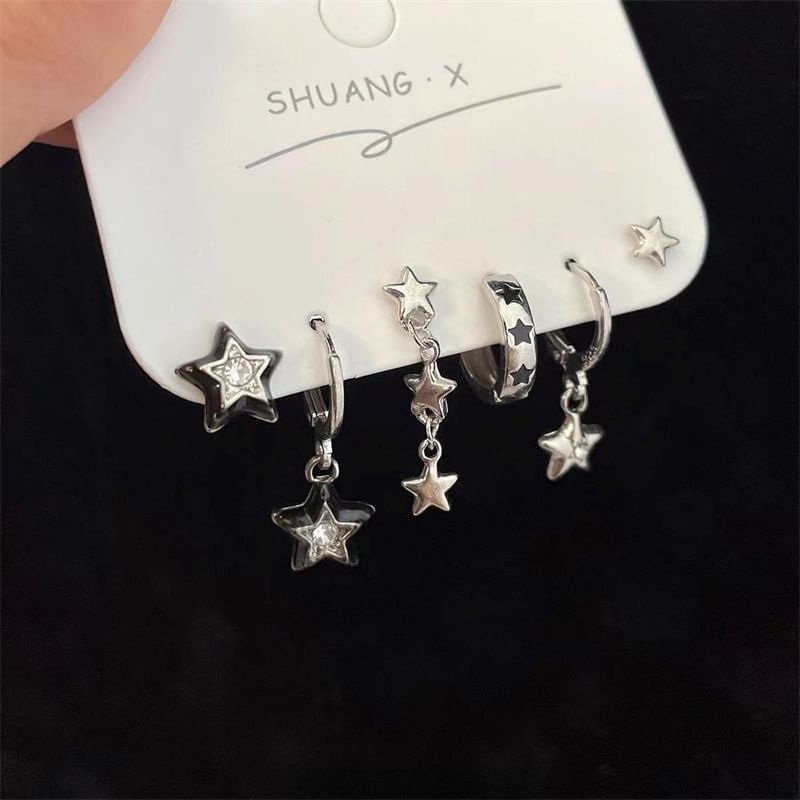 Asymmetrical of Earring Set Pairs: Star 3