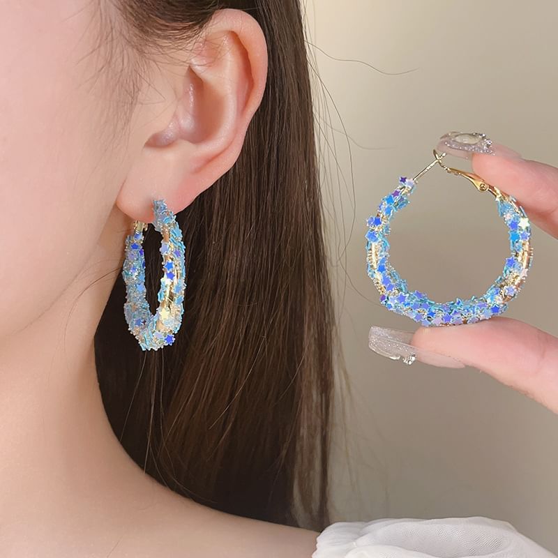 Hoop Earring Bow Heart Star /