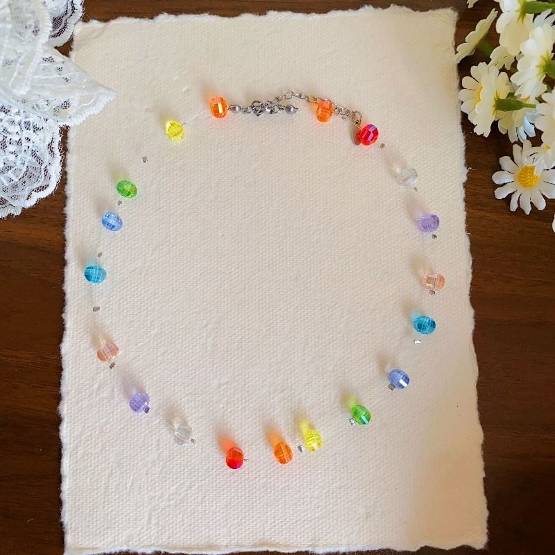 Beaded Necklace Rainbow