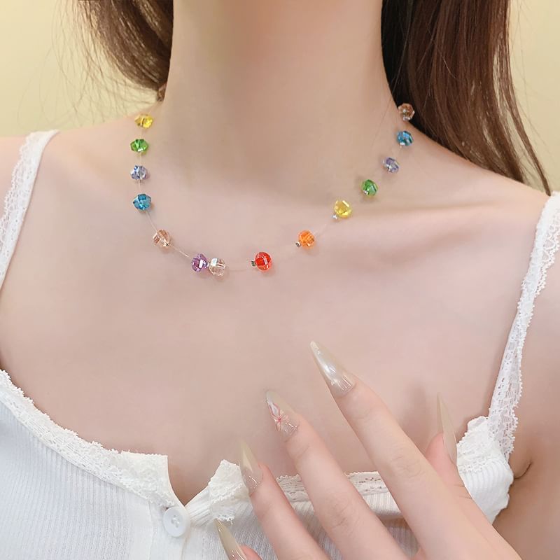Beaded Necklace Rainbow