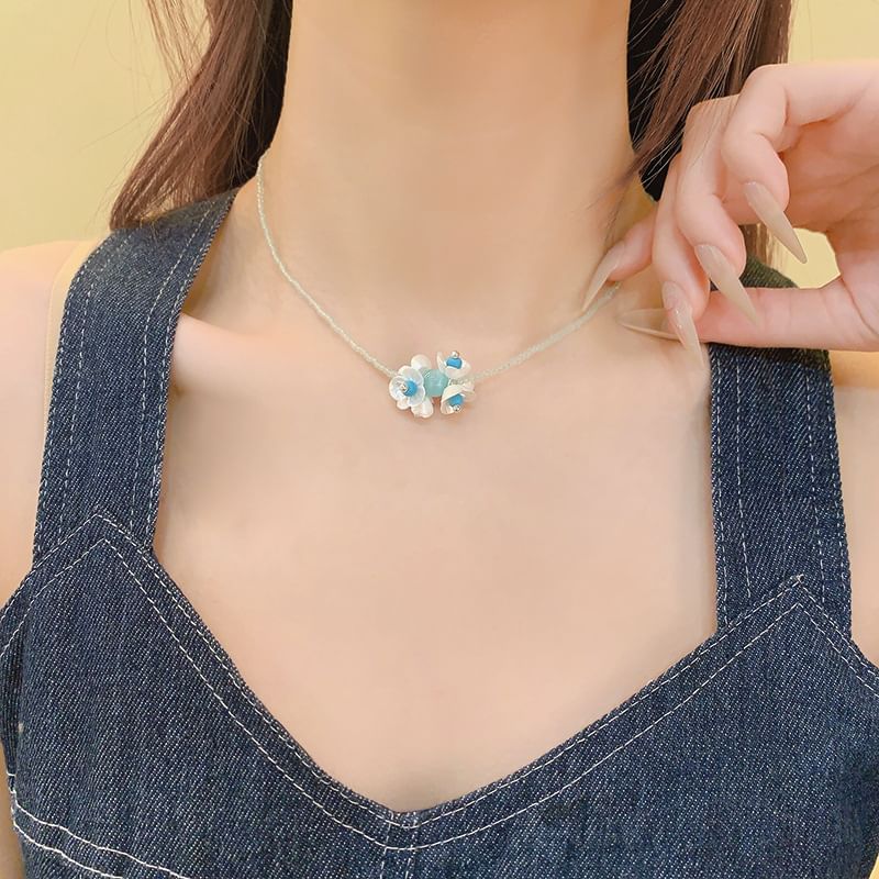 Beaded Necklace Earring / Drop Floral