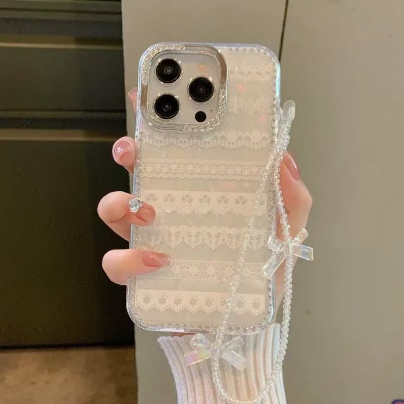 Strap / Set Print Decoration Lace Phone Adhesive Ribbon Case