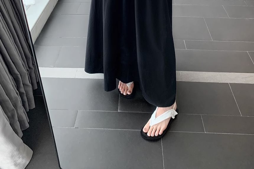 Two Tone Fringe Sandals