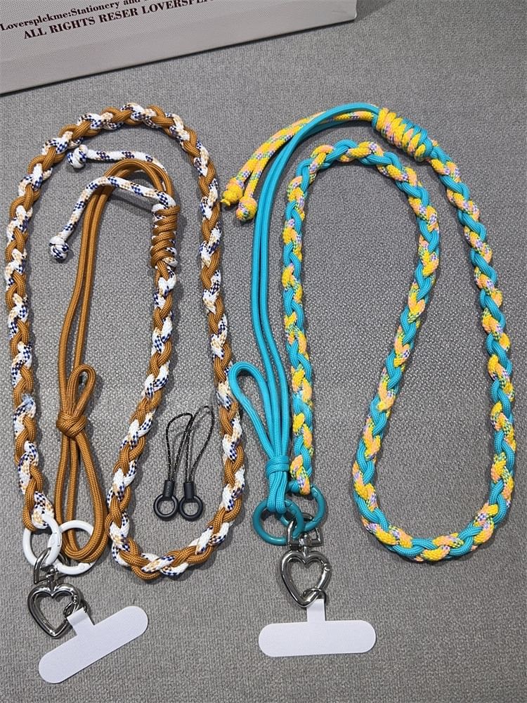 Braided with Lanyard Strap Phone Pad