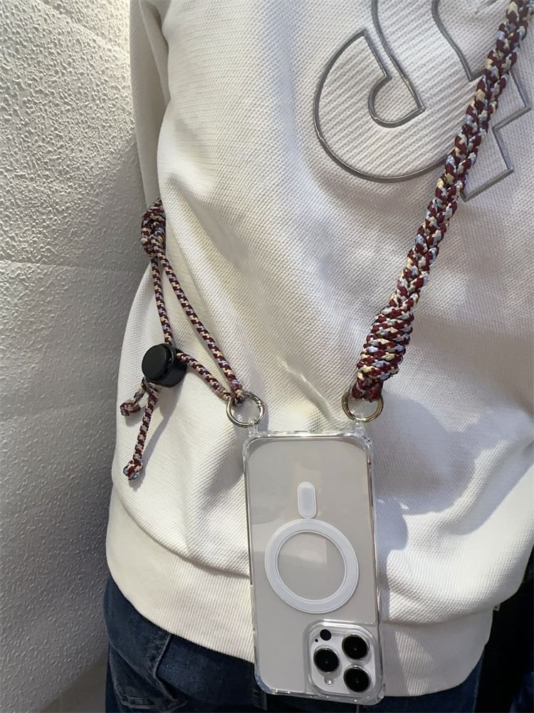 Braided Strap Phone Pad with Lanyard and