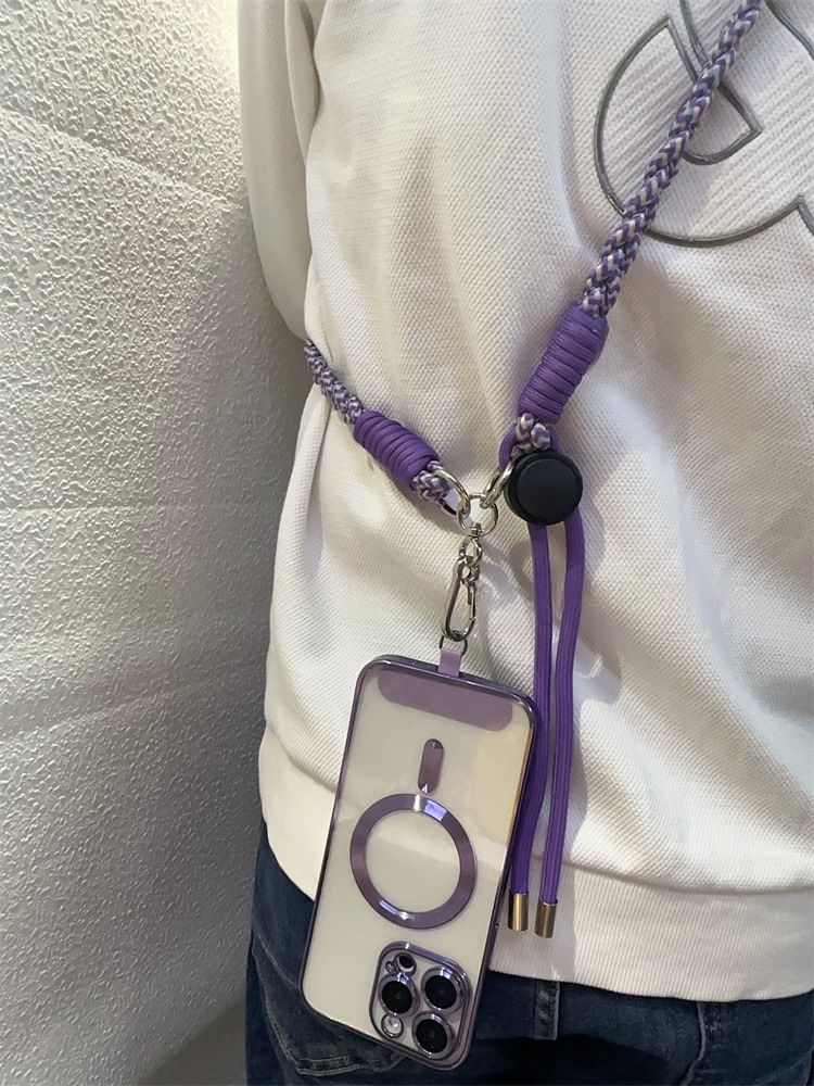 Braided Strap Phone Pad with Lanyard and