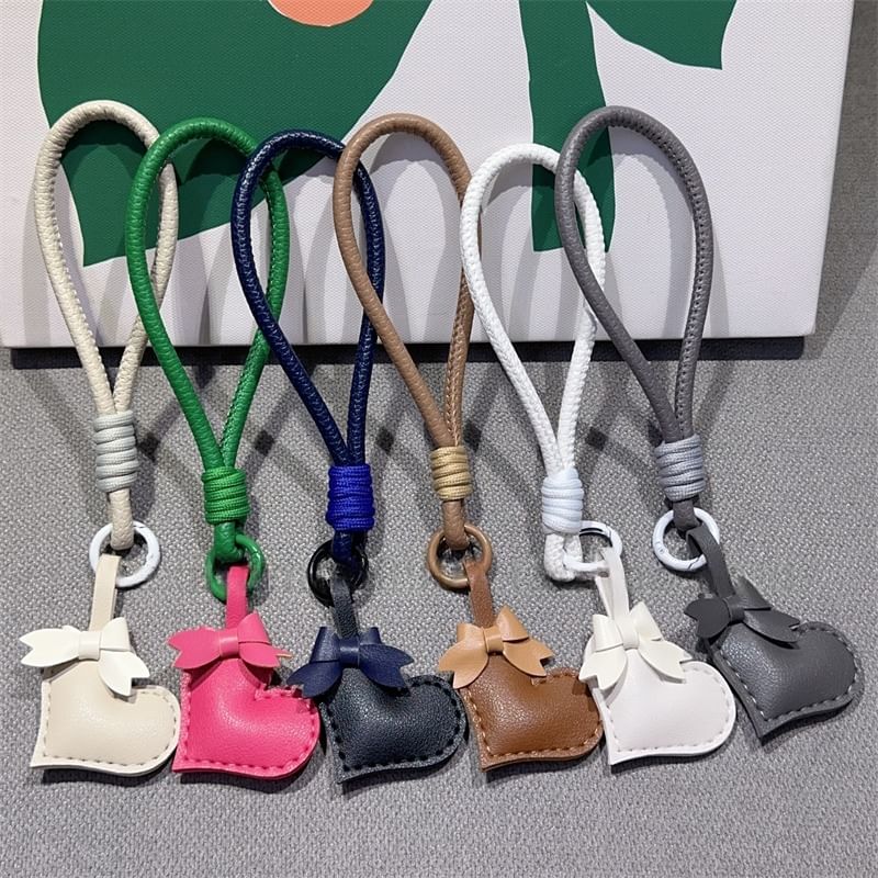 Bear Phone Pad Leather and Faux Lanyard with Strap