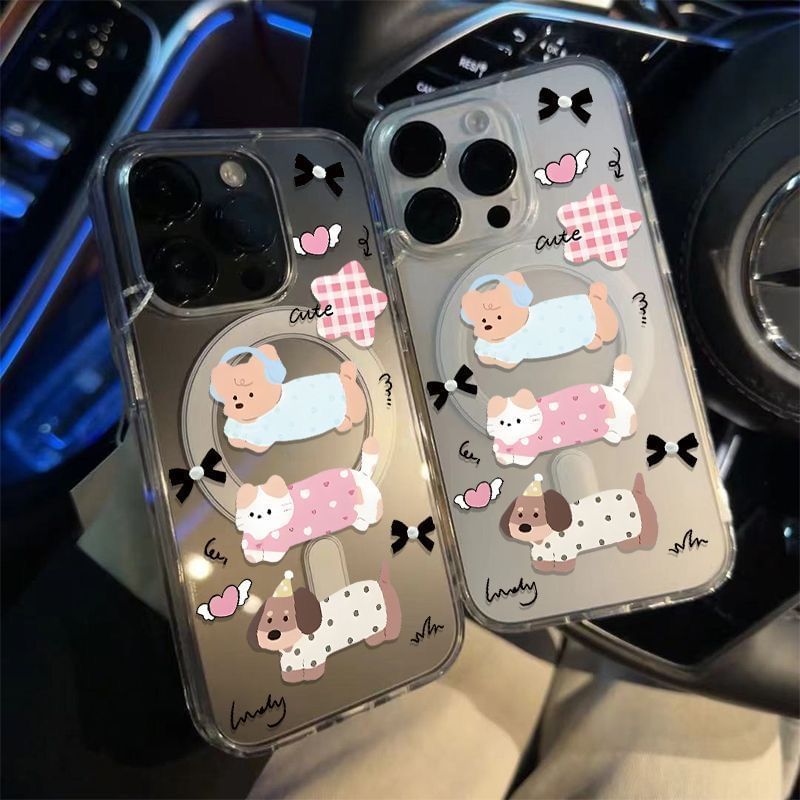 Magnetic Transparent MagSafe) (Compatible with Case Dog Phone