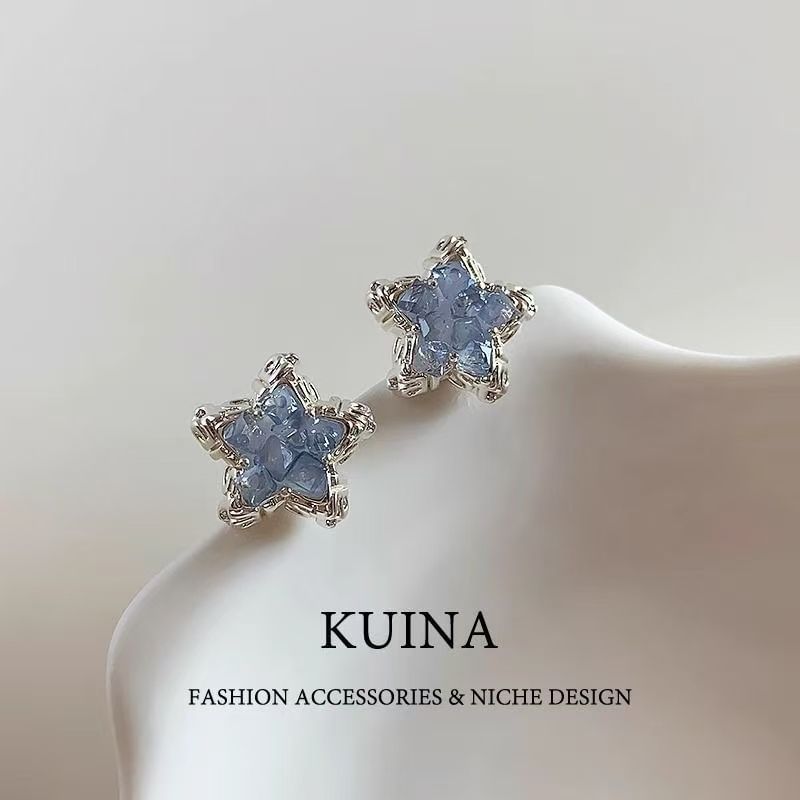Star Earring Stud Alloy Faux Crystal