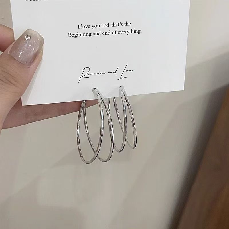 Earring Hoop Layered Alloy