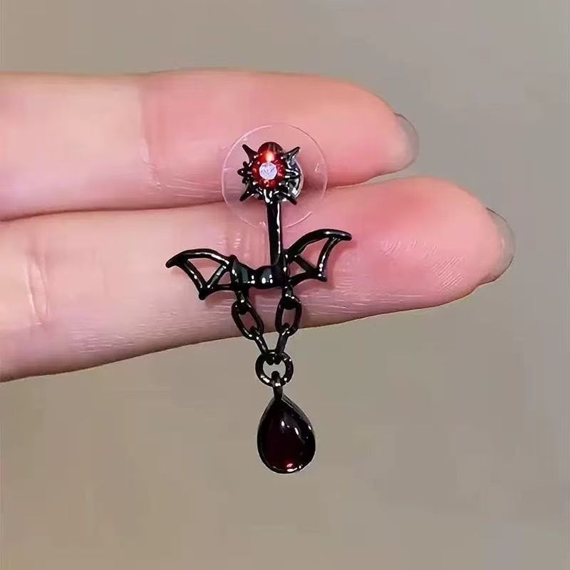 Earring Dangle Alloy Bat Rhinestone
