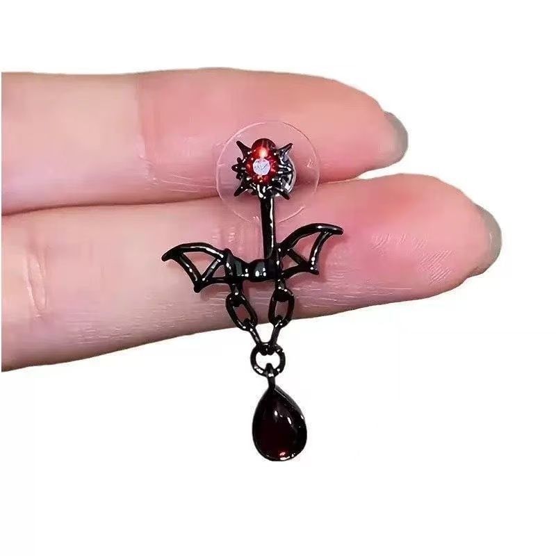 Earring Dangle Alloy Bat Rhinestone