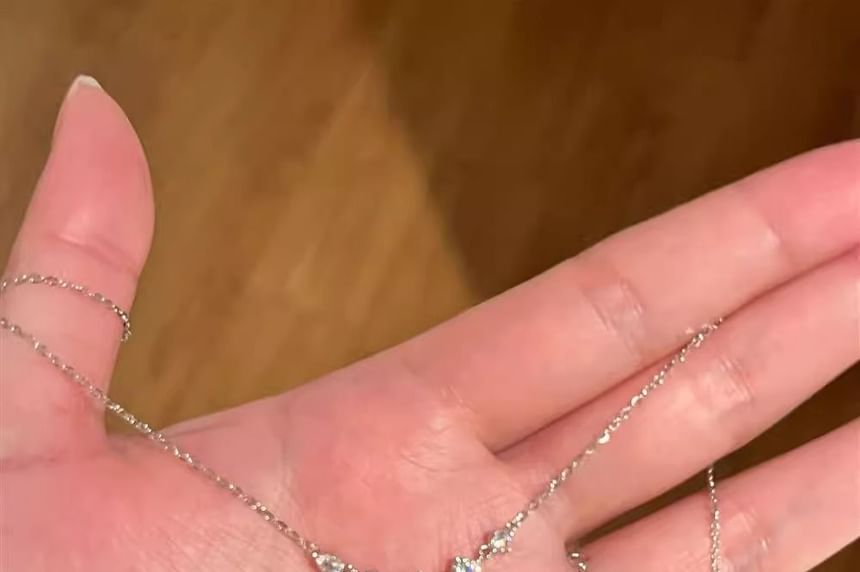 Alloy Pendant Droplet Rhinestone Necklace